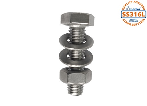 Stainless Steel 316L Hexagonal Bolts & Nuts with Washers